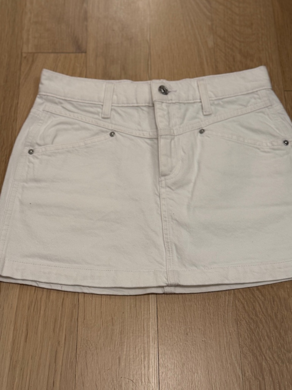 Paige white denim mini skirt size 23
